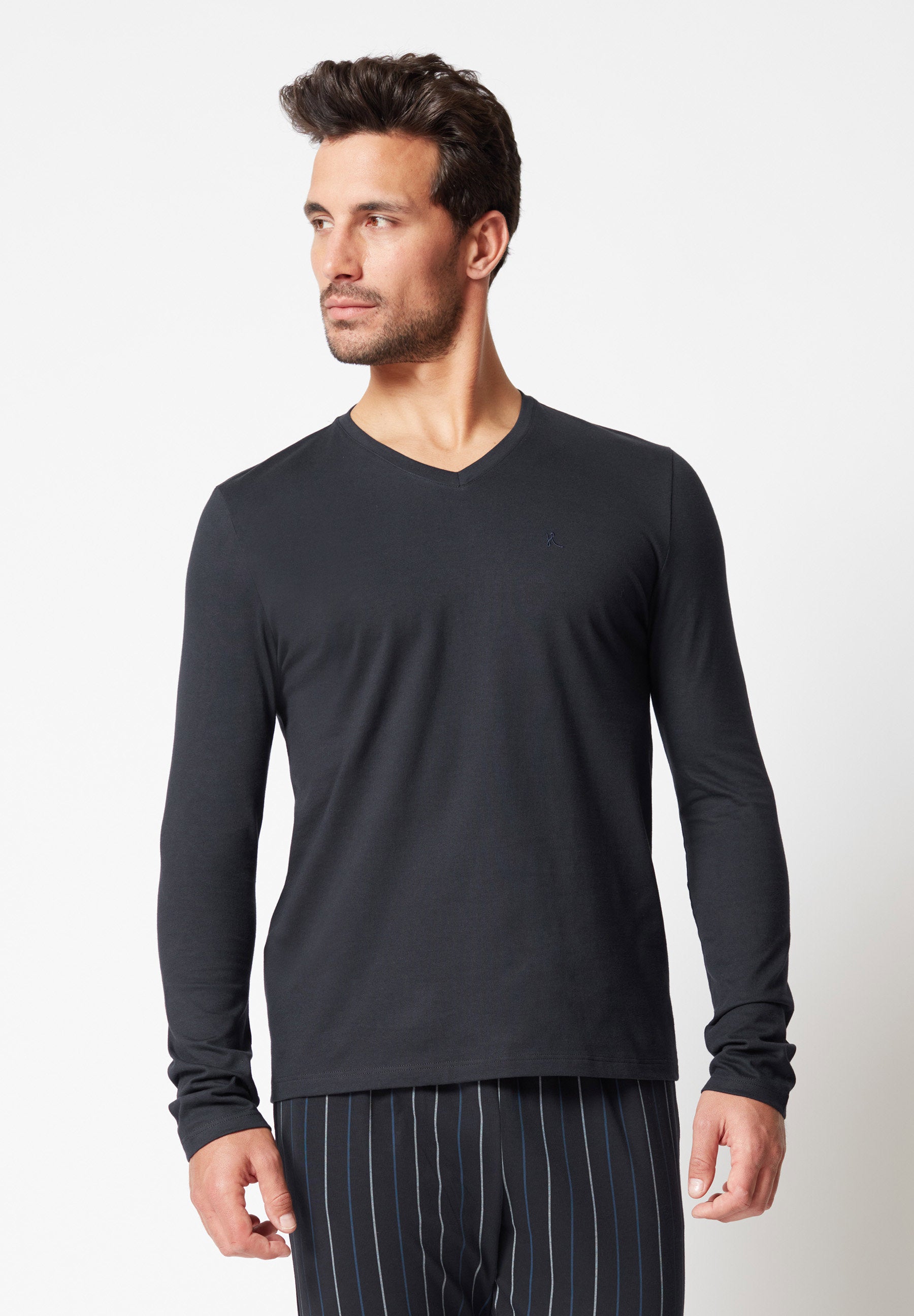 Night Basic Selection Shirt langarm anthracite 117102-01H055