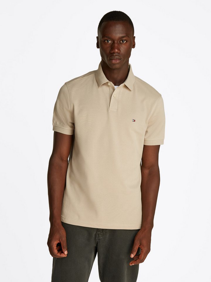 Tommy Hilfiger Poloshirt 1985 REGULAR POLO mit Kontraststreifen und Knopfleiste unifarben, sportlich, regular fit, Baumwollmix, Polokragen