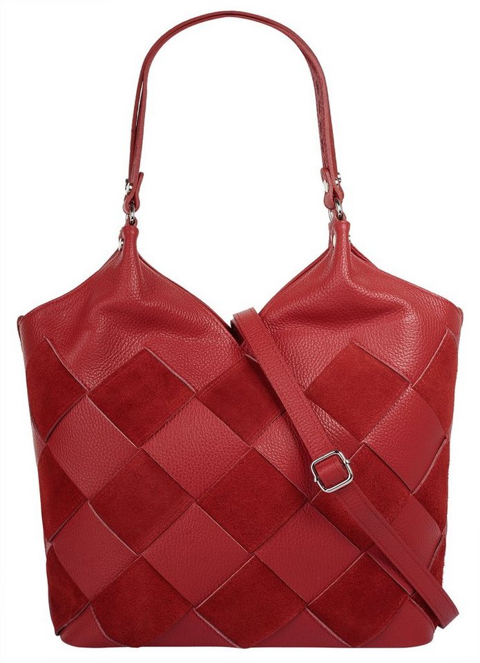 Samantha Look Shopper SAMANTHA LOOK Damen echt Leder, Made in Italy, echt Leder, Made in Italy