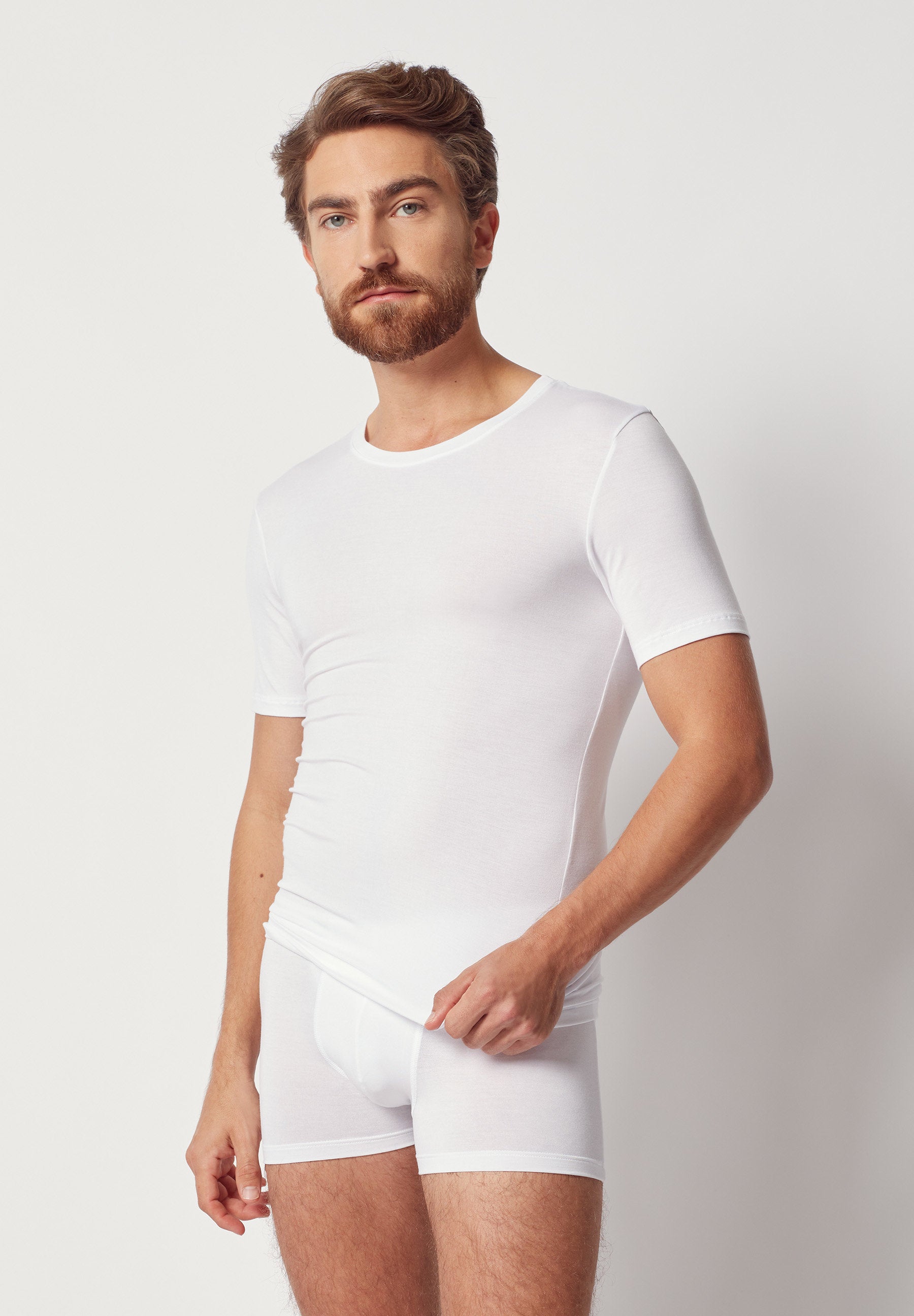 Soft Modal Shirt kurzarm white 112589-010500