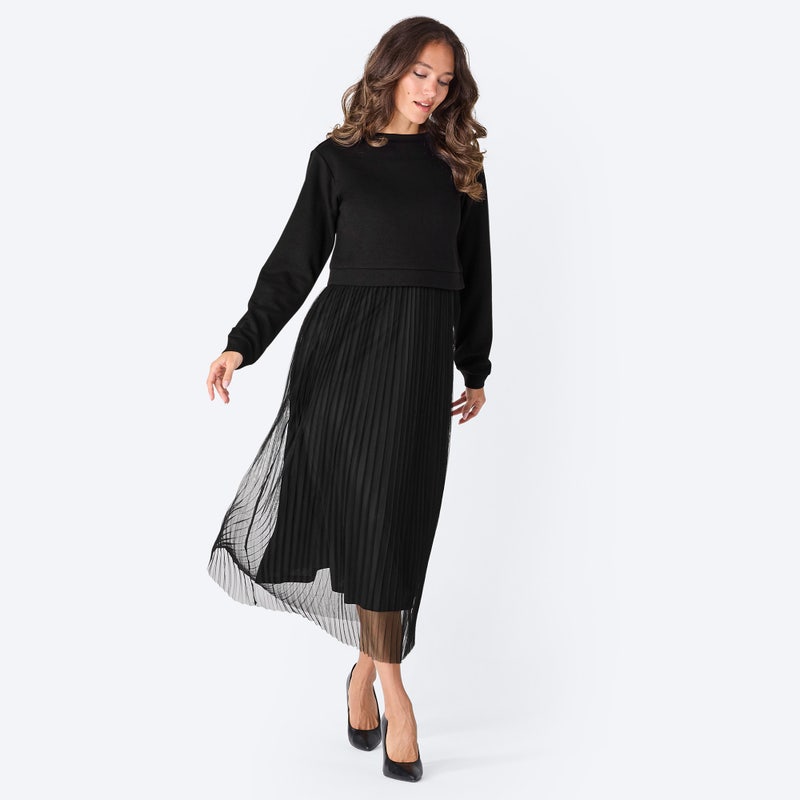 Damen-Kleid mit plissiertem Rock