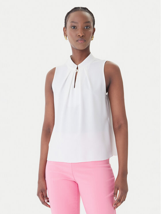 Rinascimento Bluse CFC0127706003 Weiß Regular Fit
