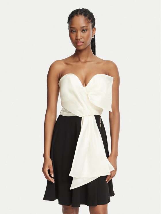 Fracomina Coctailkleid FQ26WD1007W77501 Creme Slim Fit