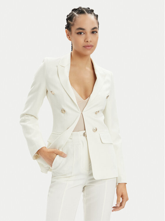 Marciano Guess Sakko Martina 4GGN14 7158A Écru Blazer Fit
