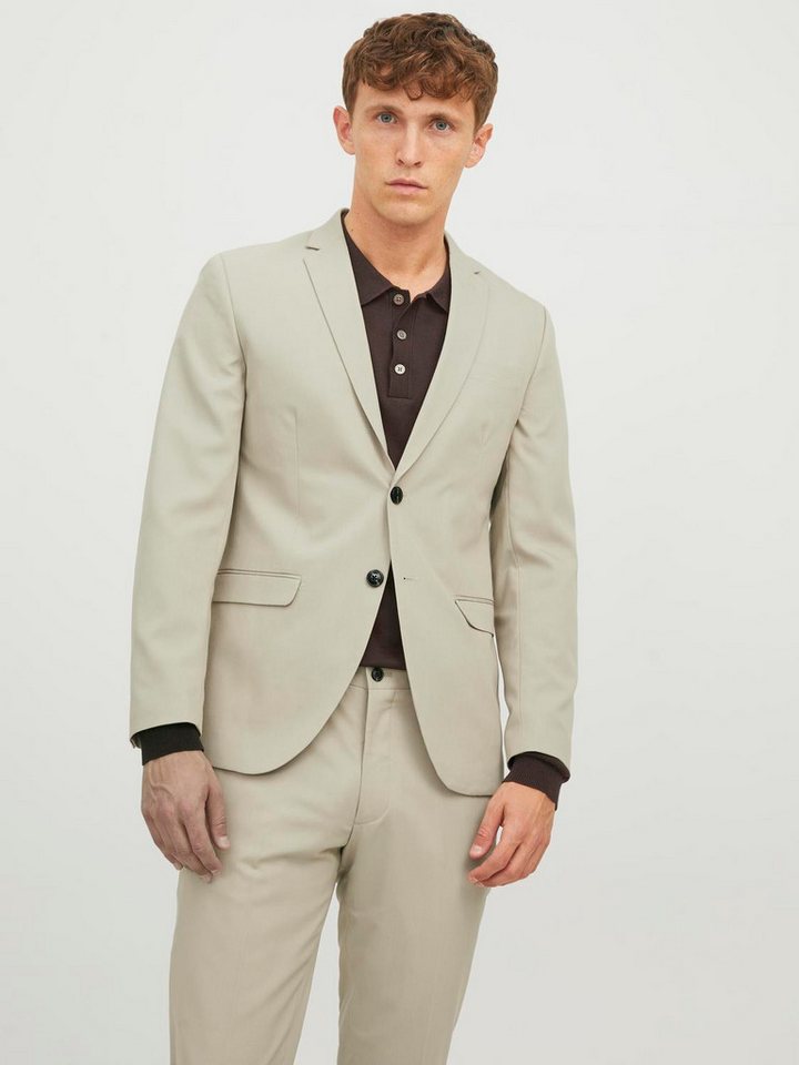 Jack & Jones Sakko JPRFRANCO Blazer mit 2-Knopf-Form und extra schmalem Schnitt unifarben, modisch, slim fit, Kunstfaser
