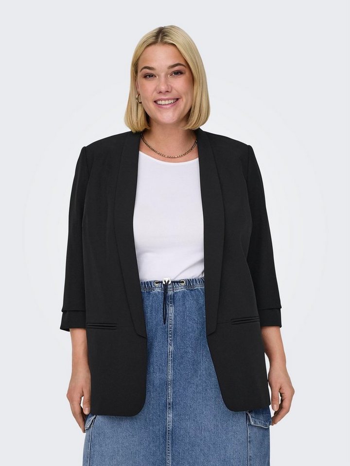 ONLY CARMAKOMA Kurzblazer CARELLY 3/4 LIFE BLAZER WVN Kunstfaser mit Stretch
