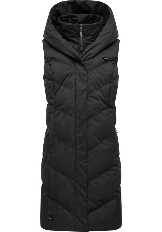 Ragwear Steppweste Natalka Vest stylische, gesteppte Winterweste mit gefütterter Kapuze