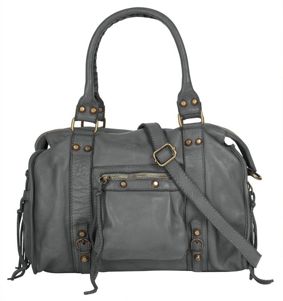 Samantha Look Shopper SAMANTHA LOOK Damen echt Leder, Made in Italy, echt Leder, Made in Italy