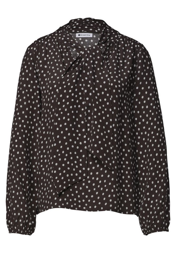STREET ONE Schluppenbluse Printed blouse w tie detail