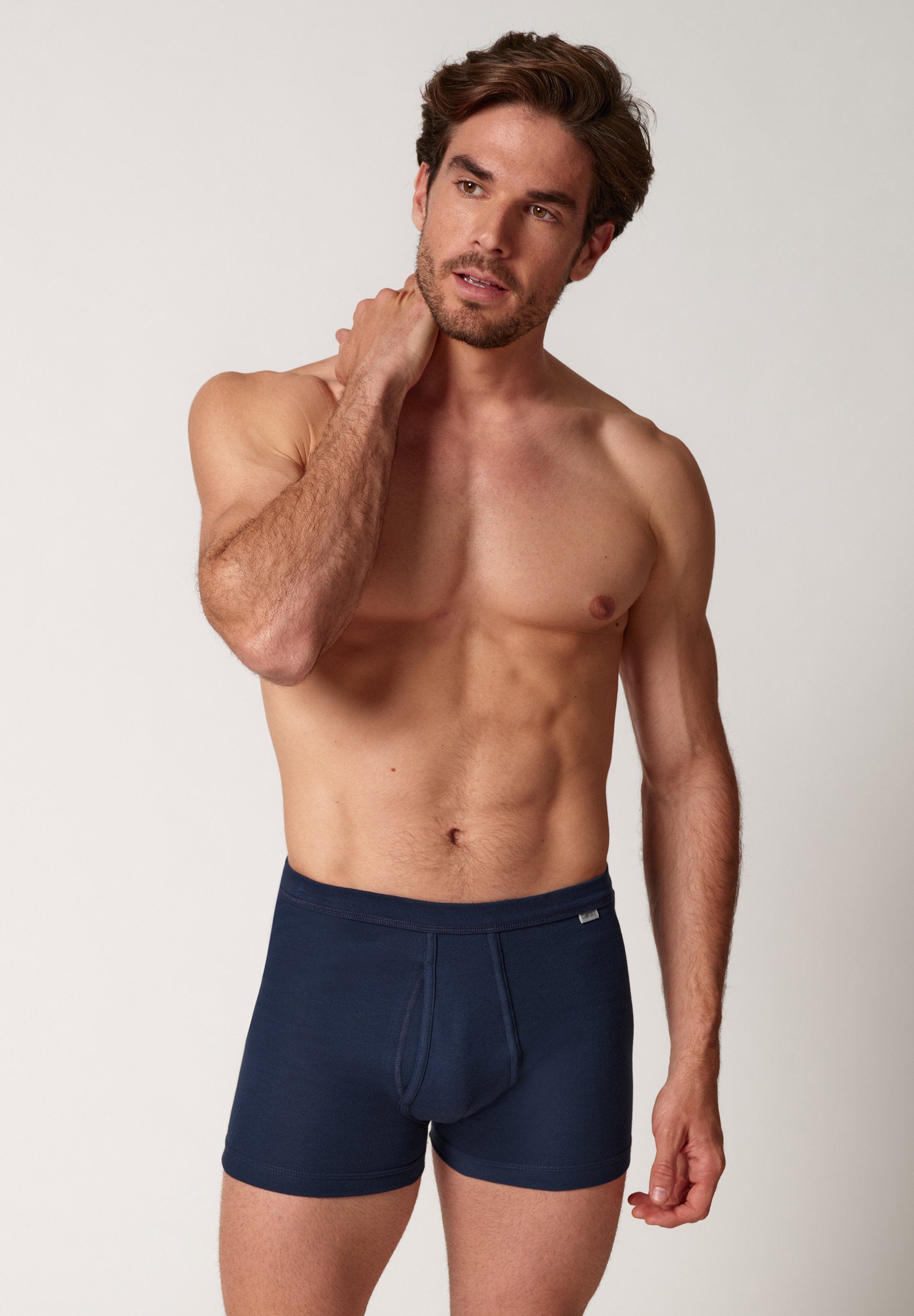 Cotton Fine Rib Pants mit Eingriff navy 112251-010386