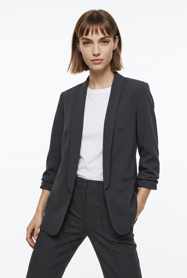 pieces Blusenblazer PCBOSELLA 3/4 BLAZER NOOS Materialmix, regular fit