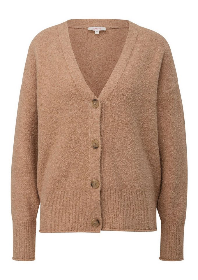 s.Oliver Strickjacke (1-tlg) Relaxed Fit, Bouclé, Strick, warm, weich