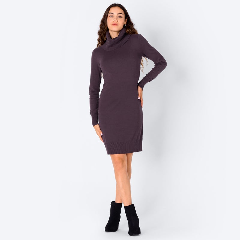 Damen-Langarmkleid mit Rollkragen