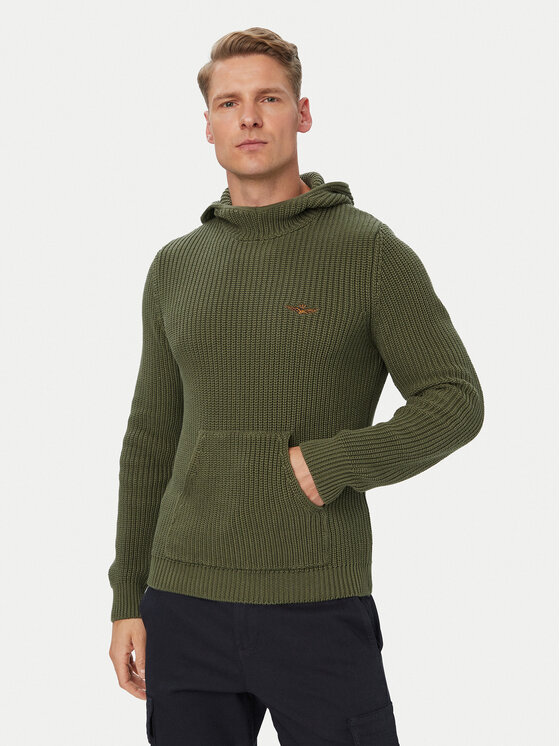 Aeronautica Militare Pullover 262MA1665UL00409 Khakifarben Regular Fit