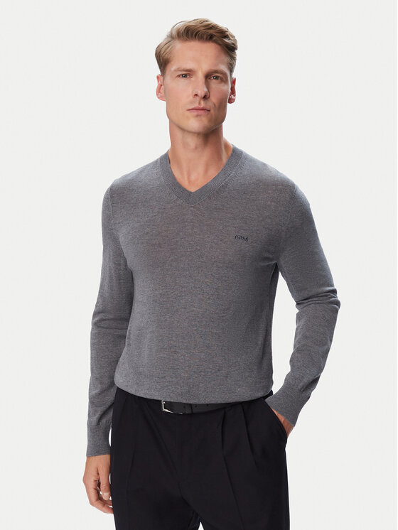 BOSS Pullover H-Melba-L 50571907 Grau Regular Fit