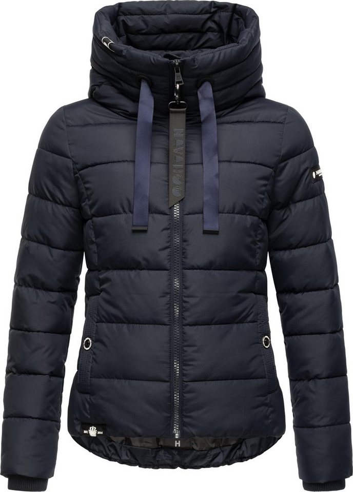 Navahoo Steppjacke Amayaa stylische Damen Winterjacke mit coolen Applikationen