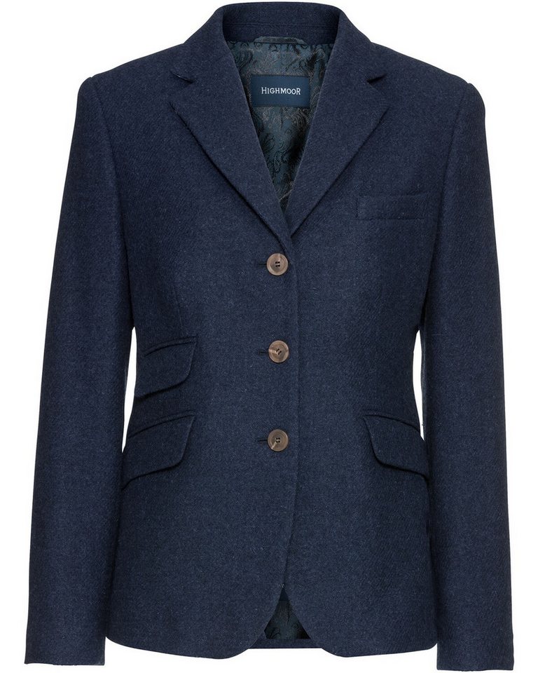 Highmoor Jackenblazer Tweedblazer mit Lodenkontrast