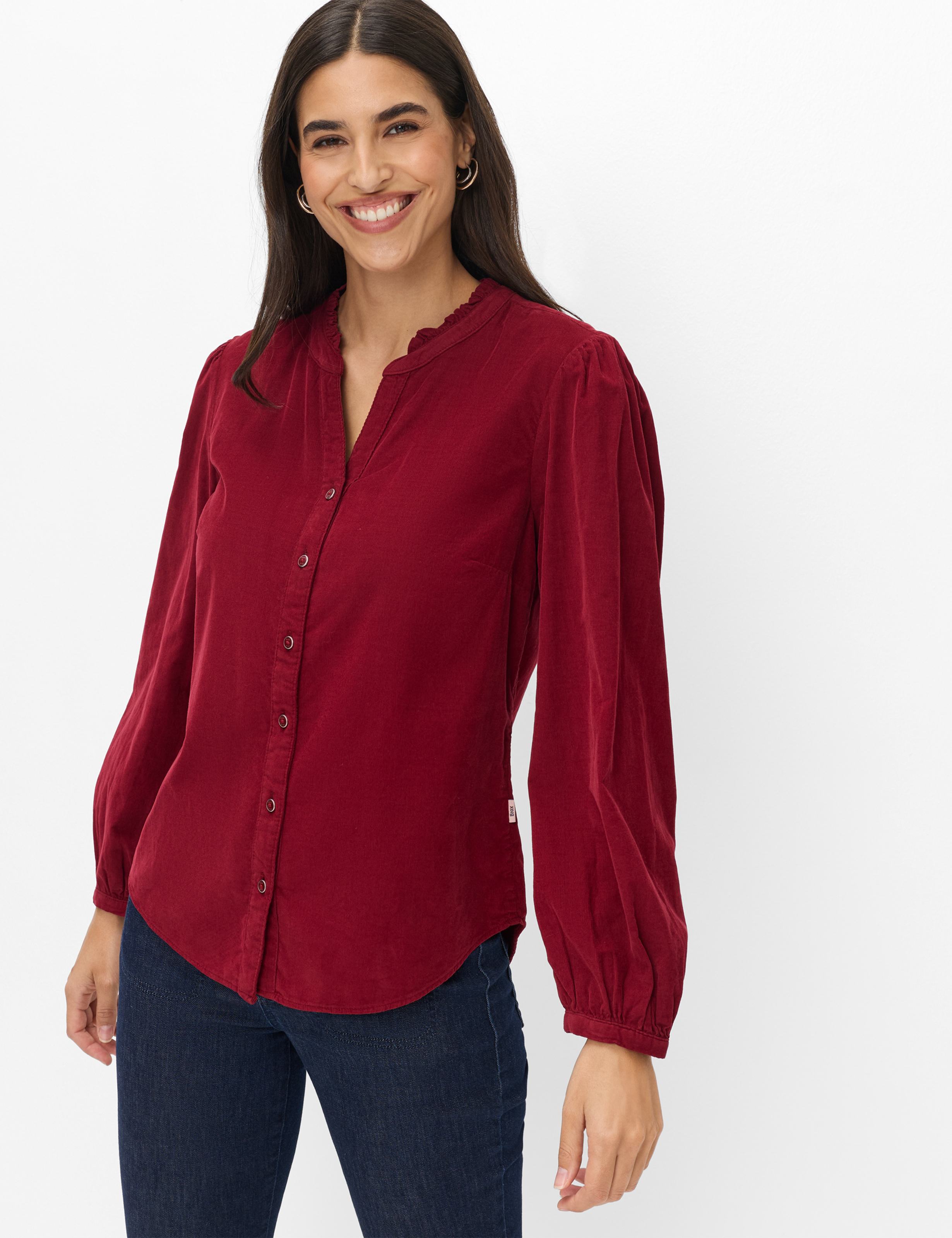Brax Damen Bluse Style VIOLET wine red, dunkelrot,