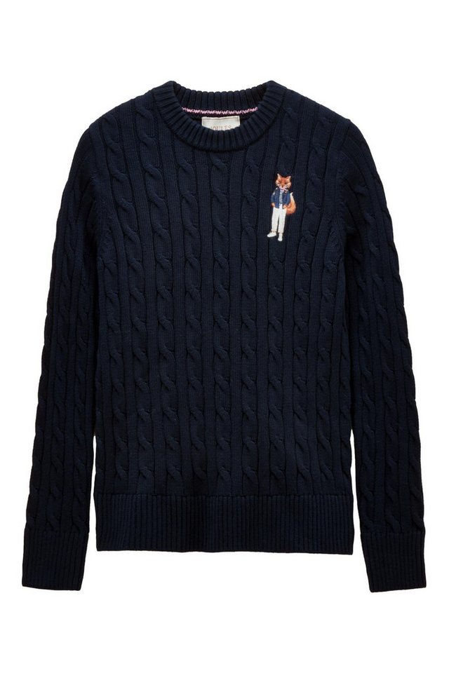 Tom Joule Rundhalspullover Joules klassischer Zopfstrickpullover, Jonty Fuchs (1-tlg)