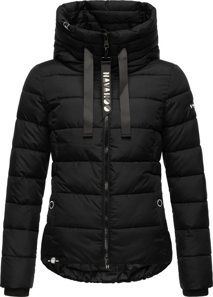 Navahoo Steppjacke Amayaa stylische Damen Winterjacke mit coolen Applikationen