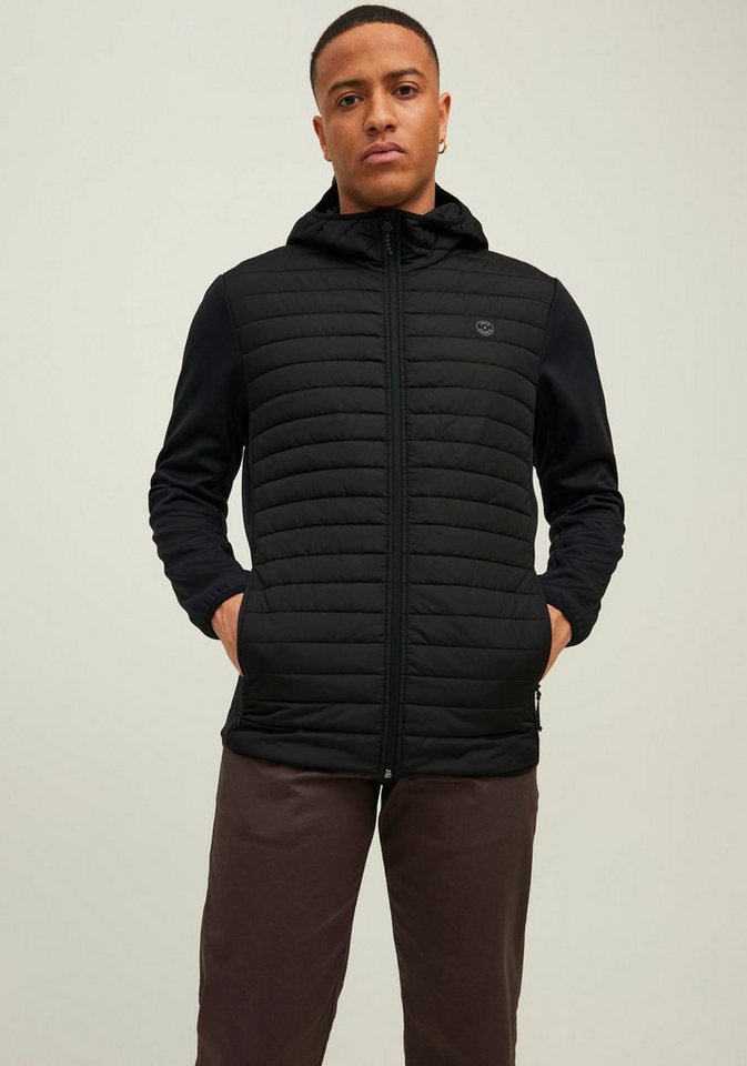 Jack & Jones Steppjacke JJEMULTI mit Kapuze und Futter unifarben, modisch, regular fit, Polyester