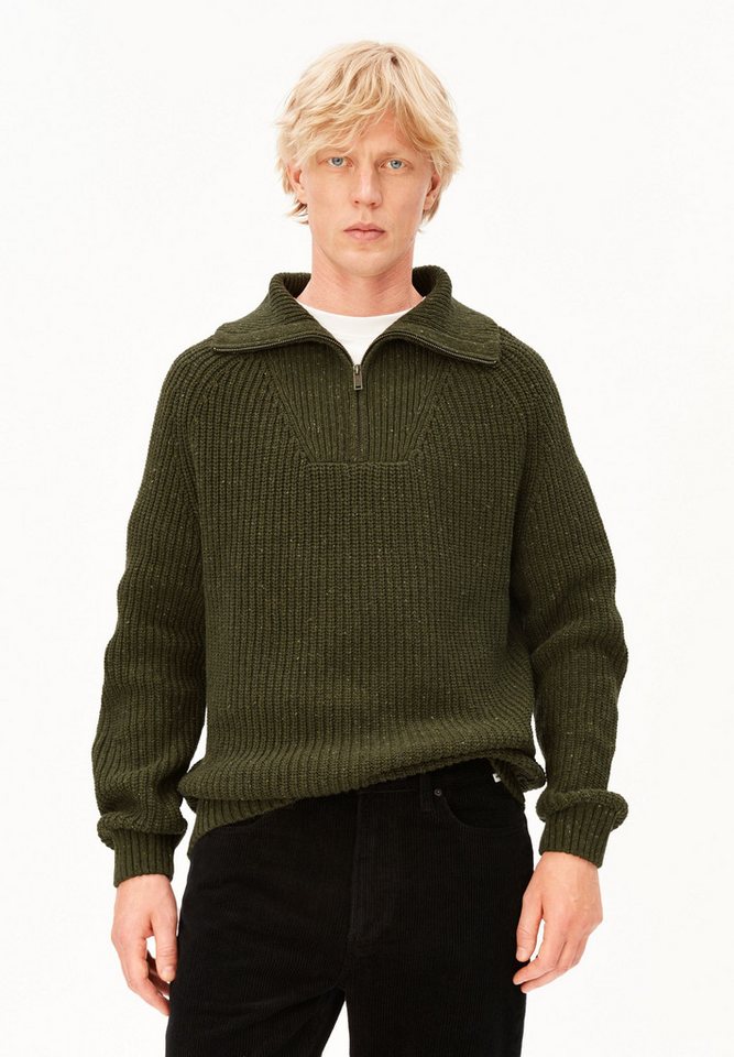 Armedangels Strickpullover TWEED Strickjacke aus Bio-Baumwoll-Mix Regular Fit