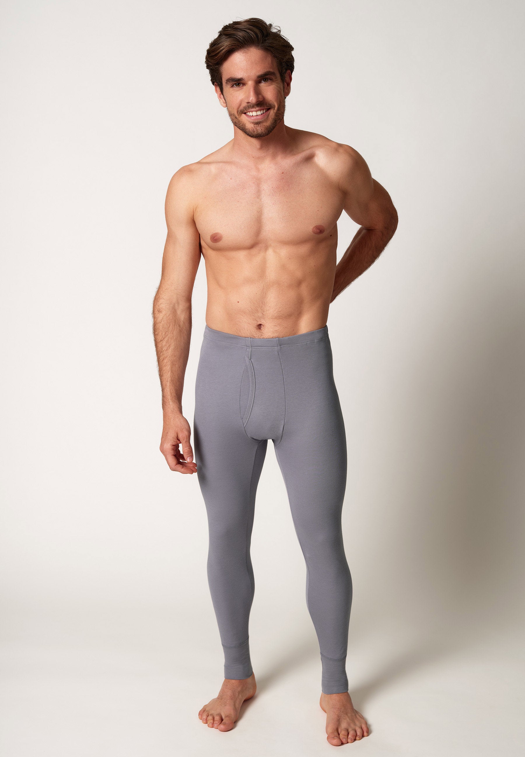 Thermo Cotton Pants lang mit Eingriff ash 112358-010540