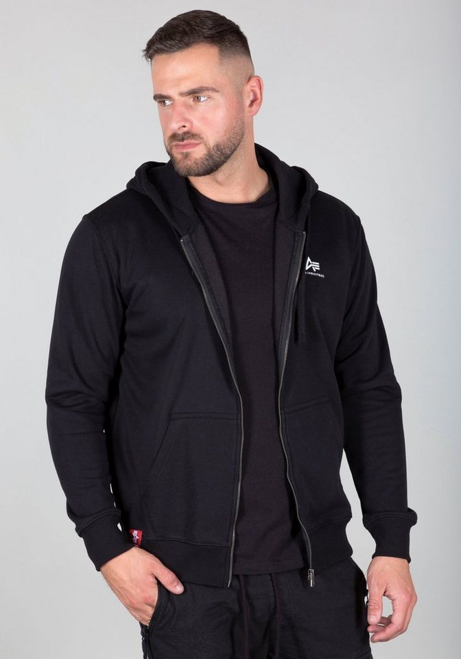 Alpha Industries Kapuzensweatjacke Basic Zip Hoody SL Baumwollmischung, regular fit
