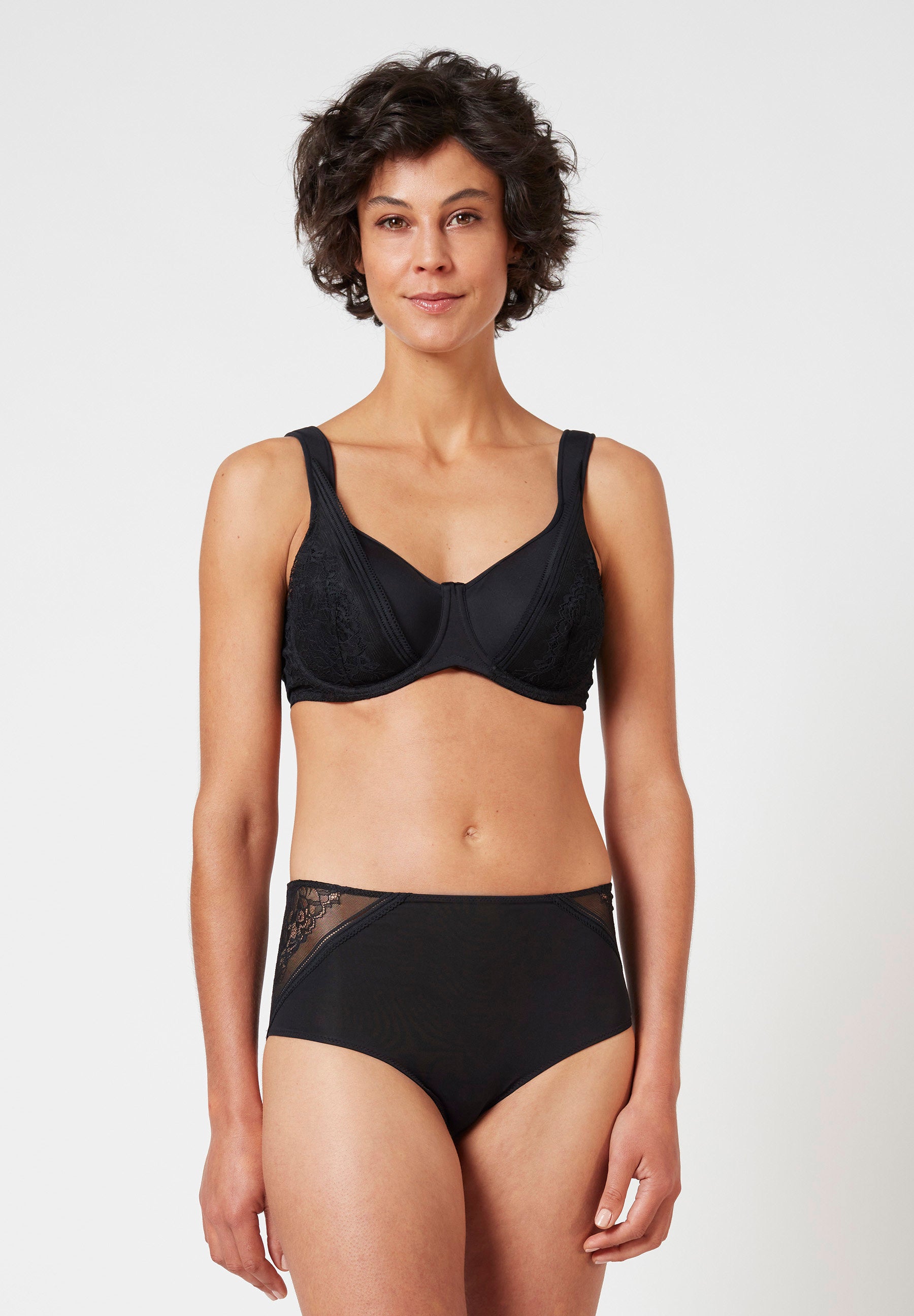 hautnah Soft Floral Micro Minimizer BH black 010106-017665