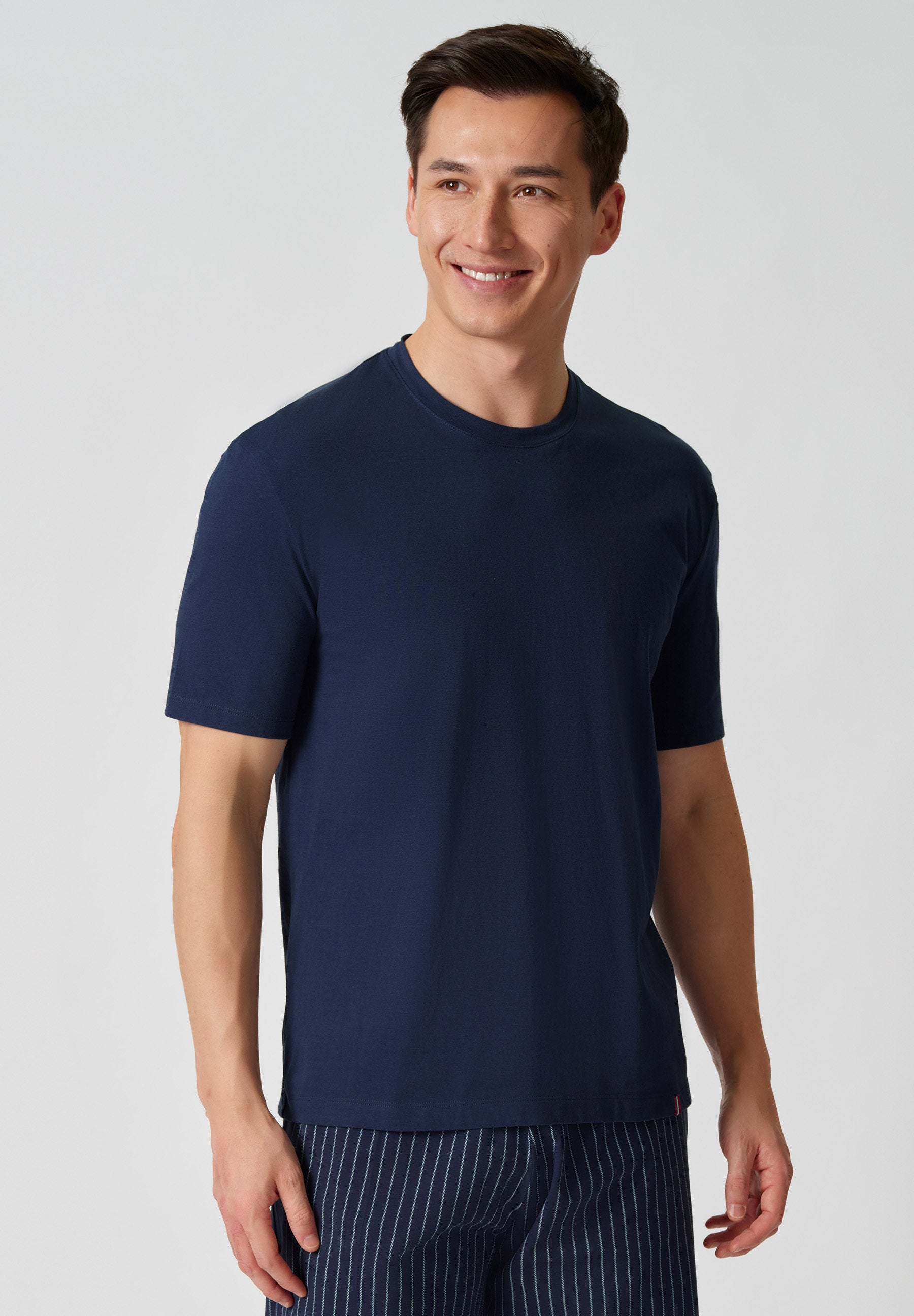 Night Basic Selection Shirt kurzarm dress blue 110198-01H056