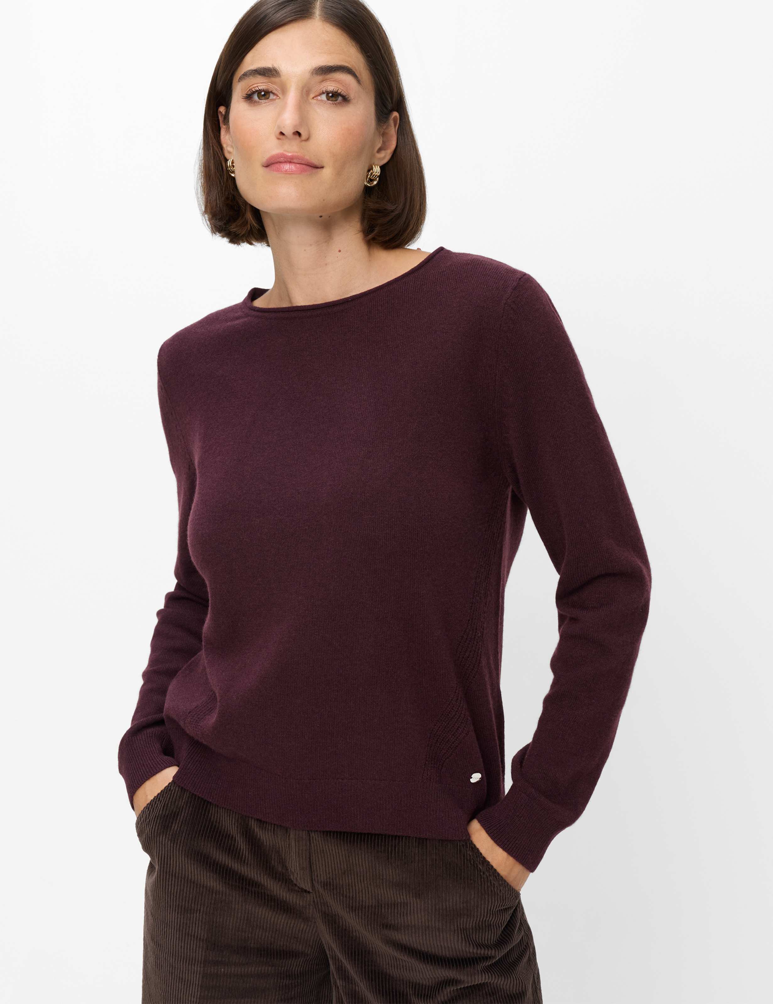 Brax Damen Pullover Style LISA blackberry violet, dunkles lila,