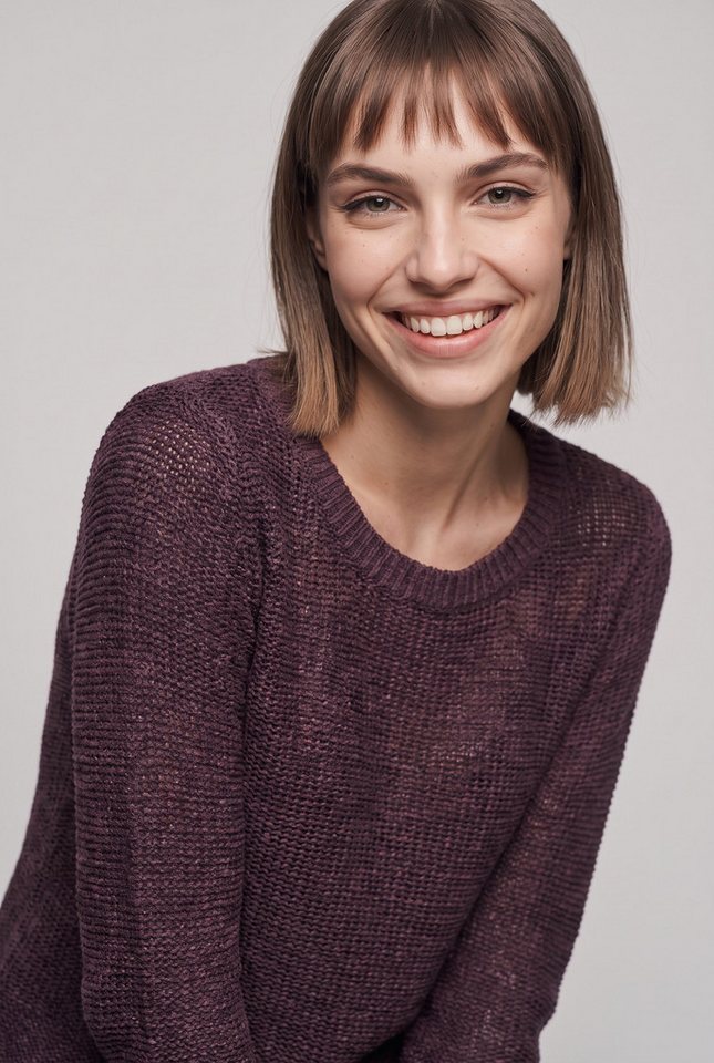 ONLY Strickpullover ONLGEENA XO L/S PULLOVER KNT NOOS Materialmix, regular fit
