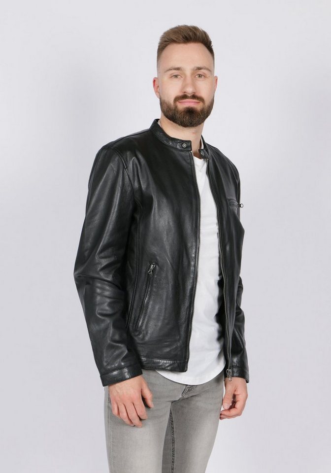 Freaky Nation Lederjacke Easy Jim-FN