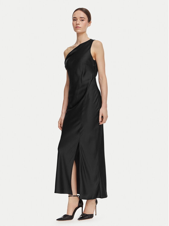 HUGO Coctailkleid 50570920 Schwarz Slim Fit