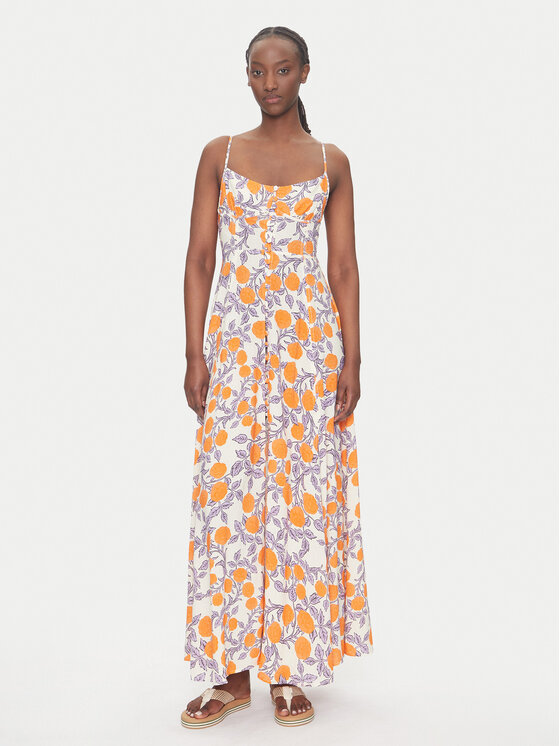 Maaji Sommerkleid Western Orange Flower Sia PT2748CLD001 Orange Regular Fit