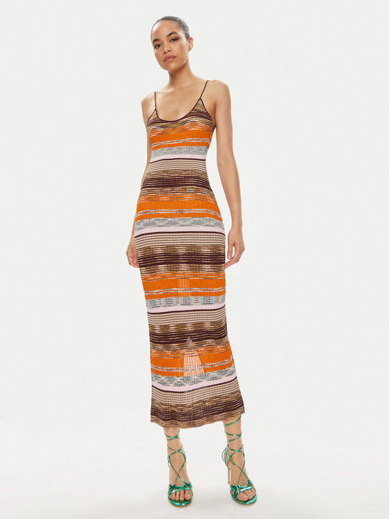 Desigual Sommerkleid Viena 24SWVF05 Orange Slim Fit