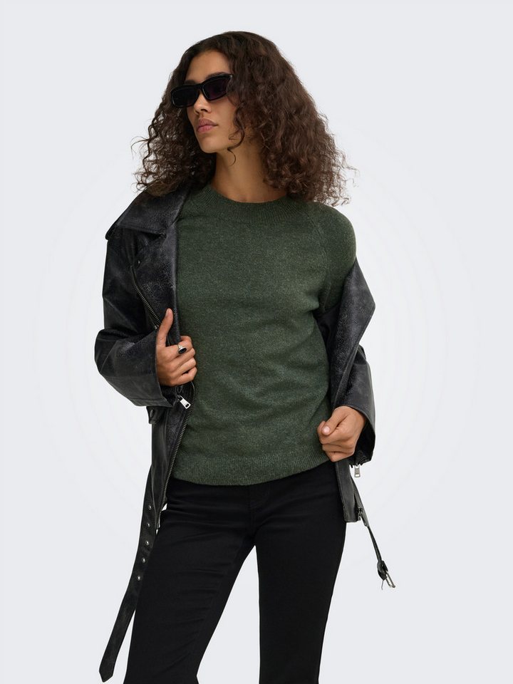 ONLY Rundhalspullover ONLRICA LIFE L/S PULLOVER KNT NOOS Materialmix, regular fit
