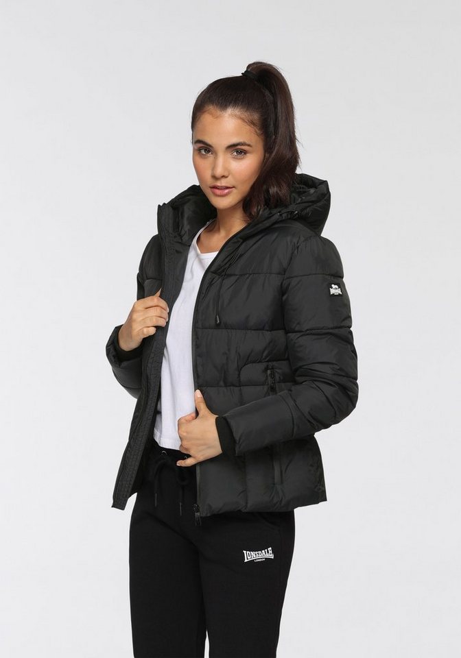 Lonsdale Steppjacke GRAMPOUND mit Kapuze, Kordelzug, Reißverschluss und Reißverschlusstaschen