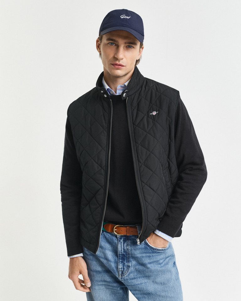 Gant Steppweste QUILTED WINDCHEATER VEST mit Wattierung aus recyceltem Polyester