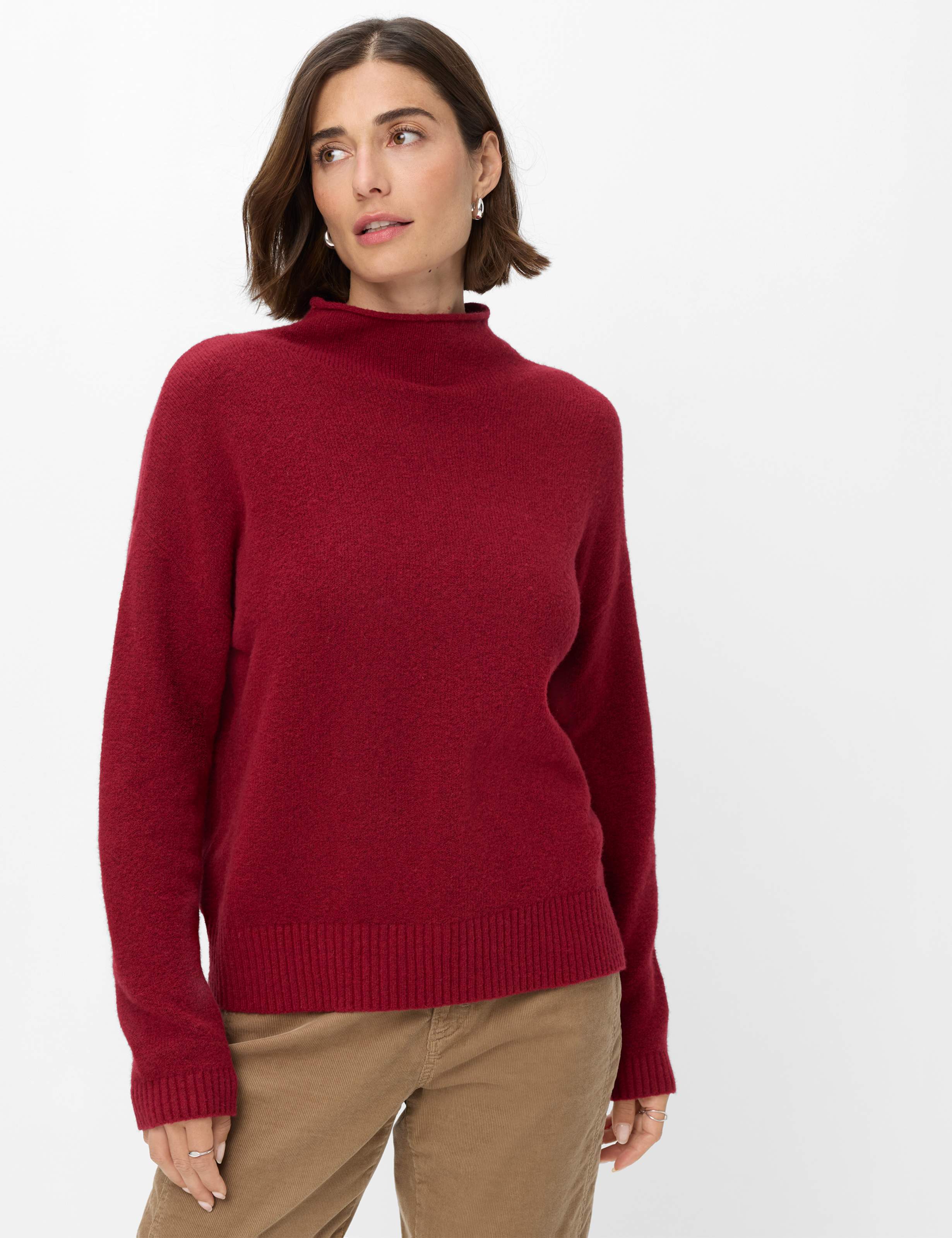 Brax Damen Pullover Style LEA wine red, dunkelrot,