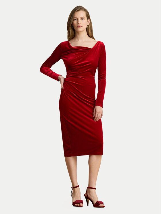 LAUREN RALPH LAUREN Coctailkleid 200B27415002 Rot Regular Fit
