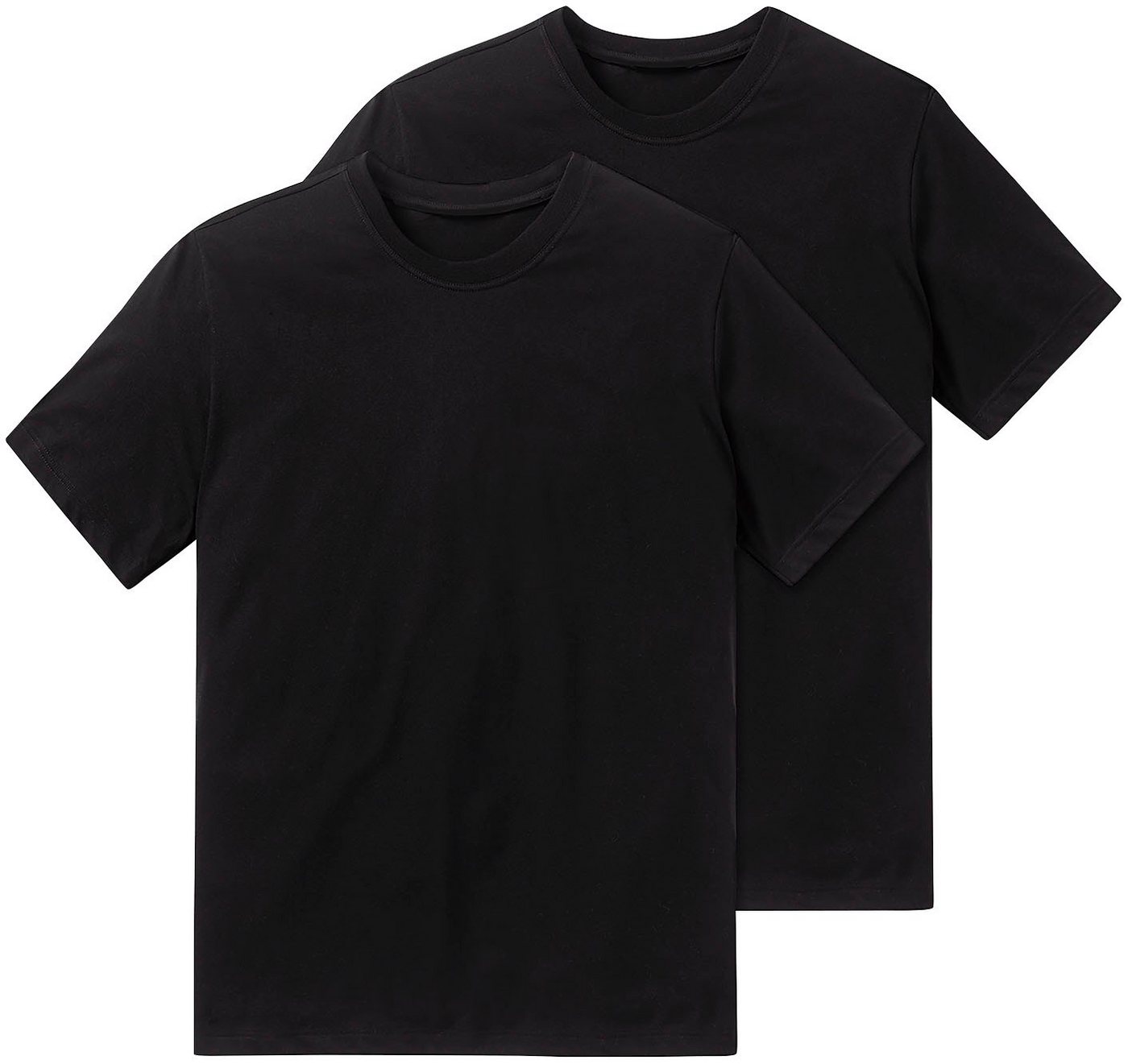 Schiesser T-Shirt Essentials (2er-Pack) mit Rundhalsausschnitt, mit kurzen Ärmeln