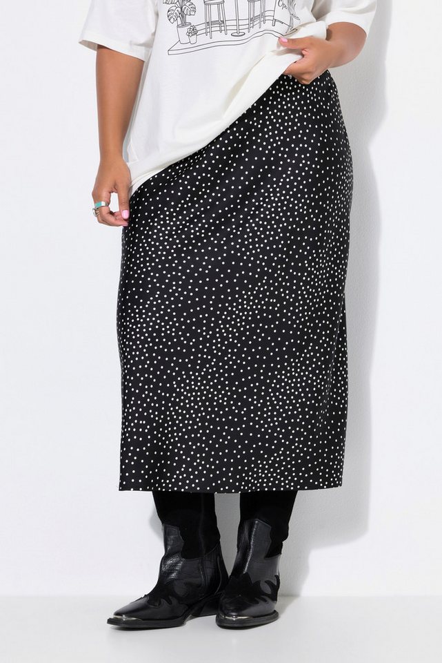 Studio Untold Midirock Midi-Satinrock A-Line Dots