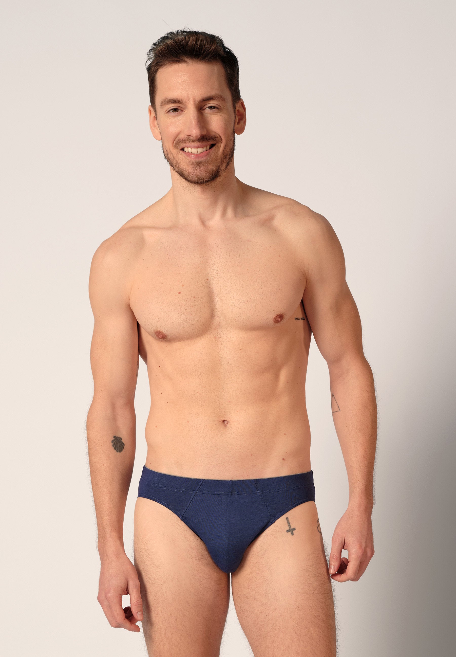 Cotton 3 Pack Slip 3er Pack blue-black selection 112635-01H183
