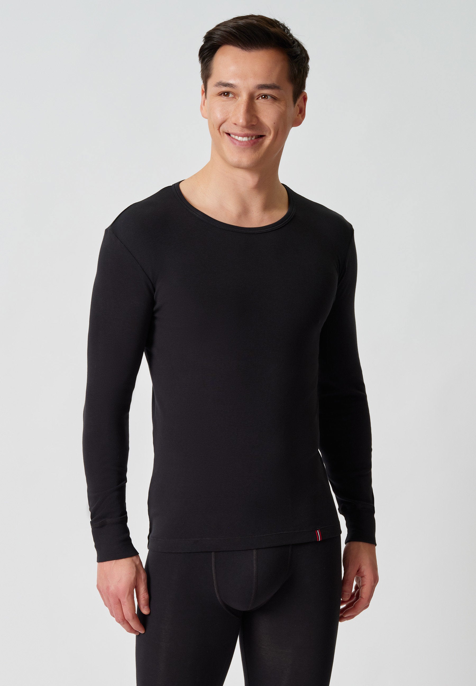 Warm Cotton Shirt langarm black 110169-017665