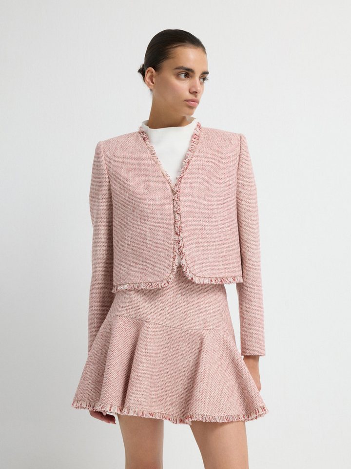 adL Kurzblazer Kurze Tweedjacke