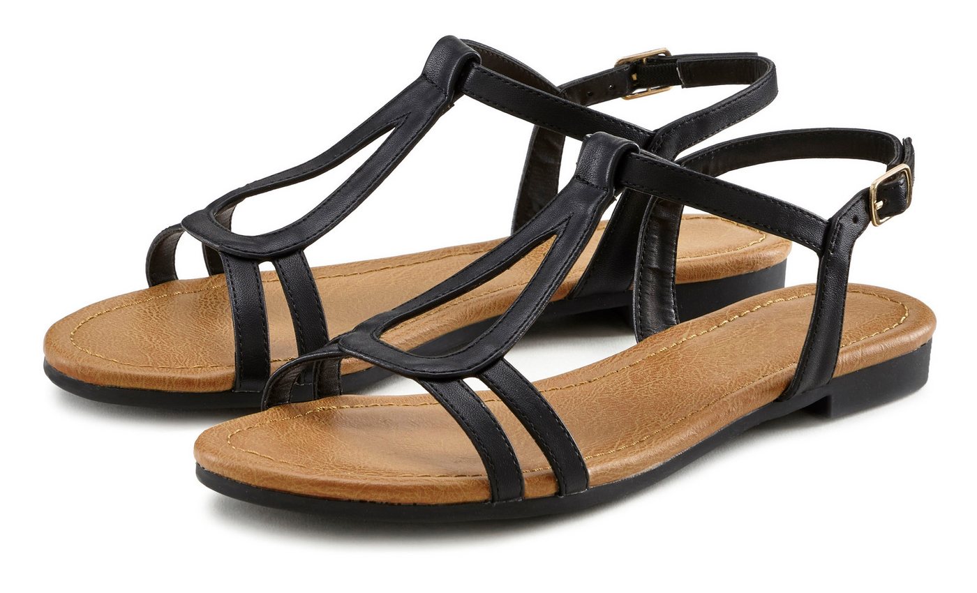 Vivance by Lascana offener Schuh Sandale Sandalette, Sommerschuh mit raffinierten Riemchen VEGAN