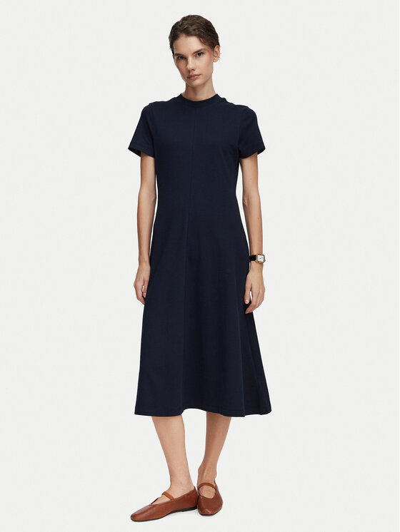 Tommy Hilfiger Kleid für den Alltag WW0WW50825 Dunkelblau Regular Fit