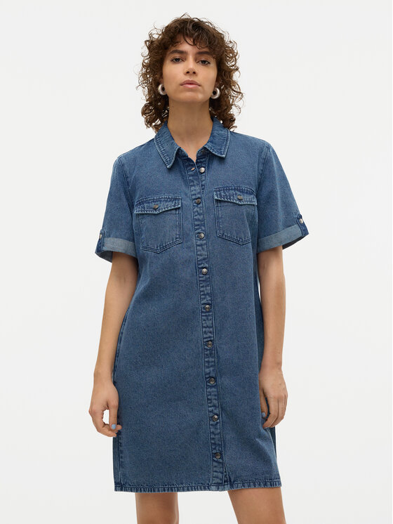 Vero Moda Jeanskleid Jennie 10309665 Blau Regular Fit