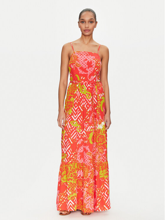 Gaudi Sommerkleid 511BD15015 Orange Regular Fit